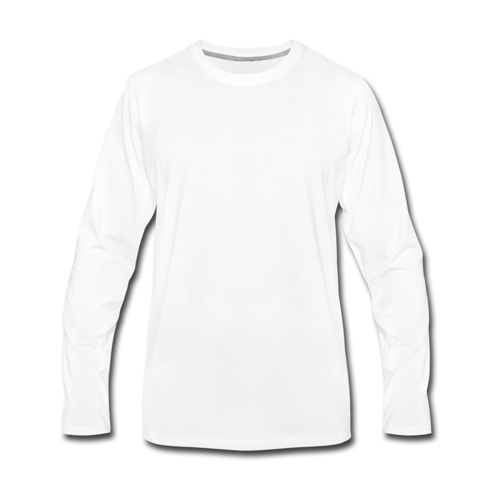 Men's Premium Longsleeve Shirt - white