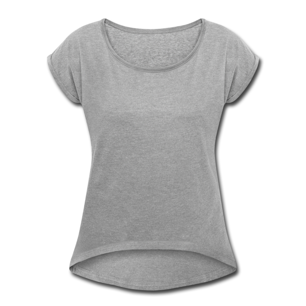 Women’s T-Shirt with rolled up sleeves - heather grey