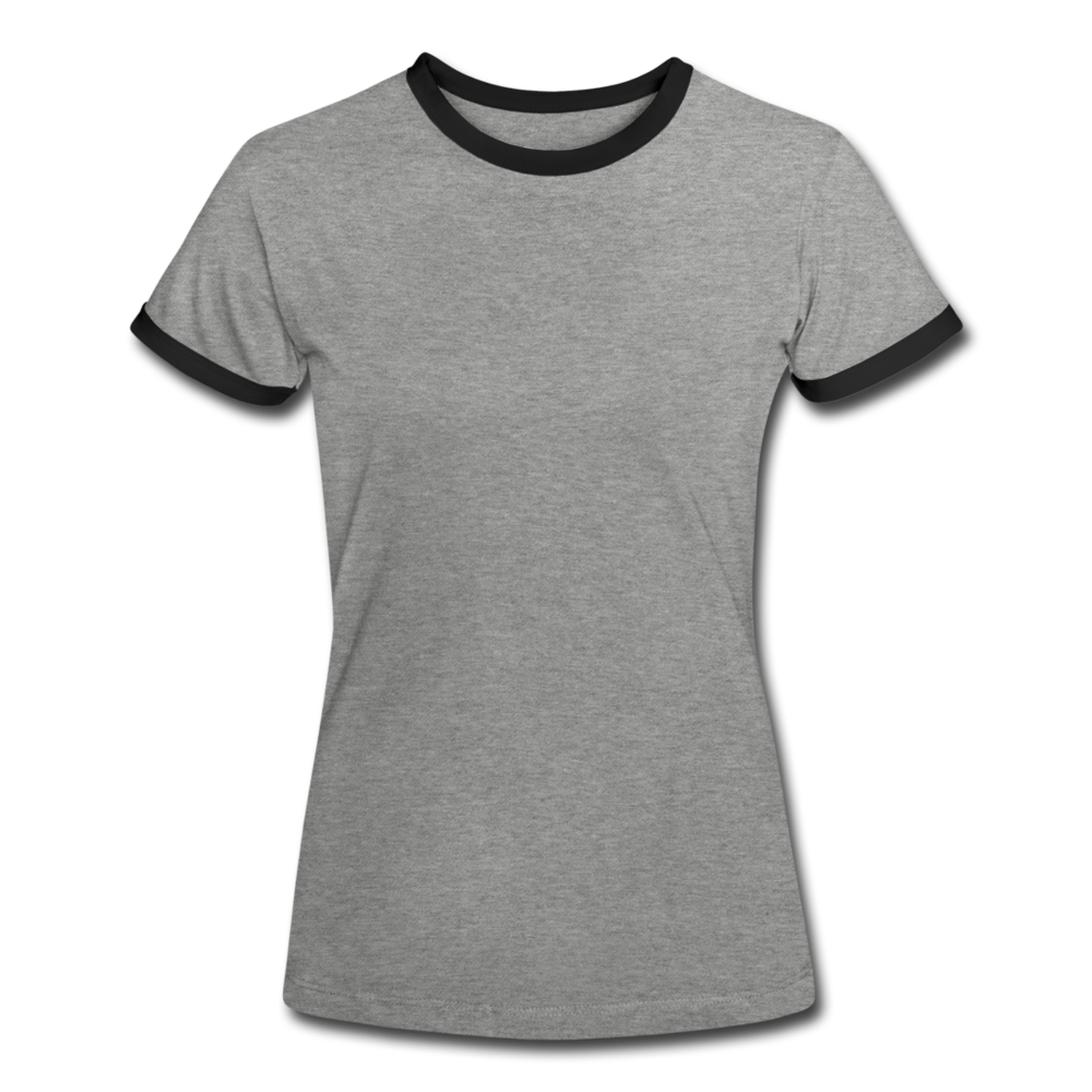 Women's Ringer T-Shirt - heather grey/black