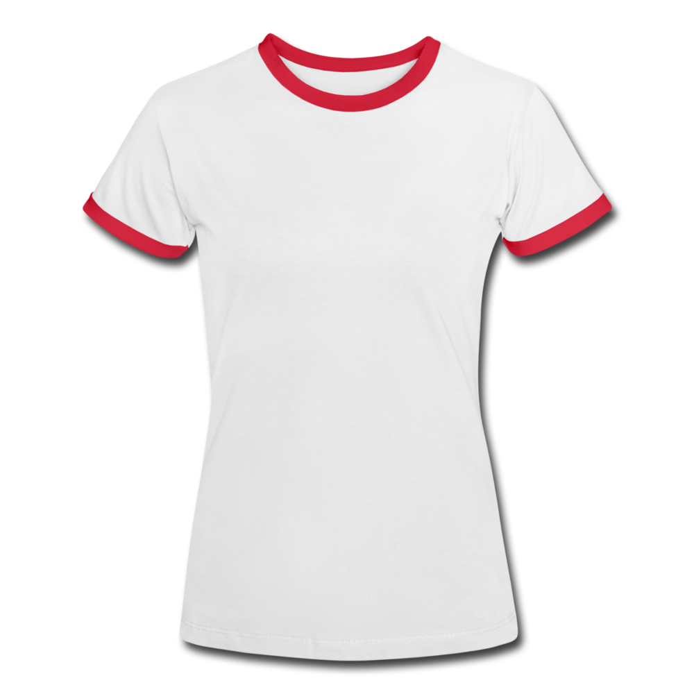Women's Ringer T-Shirt - white/red