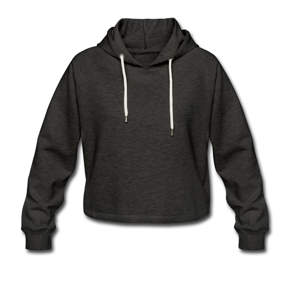 Women’s Cropped Hoodie - charcoal grey
