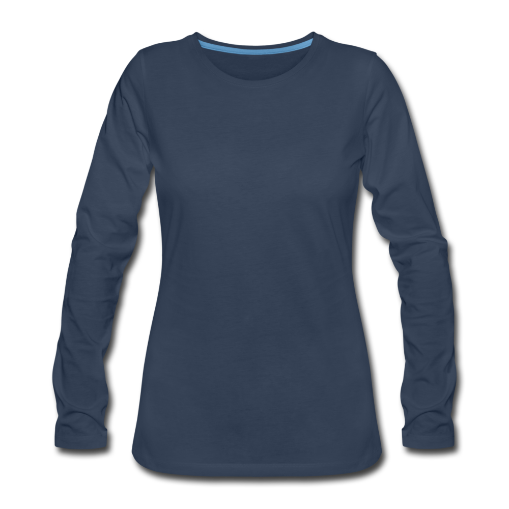 Women's Premium Longsleeve Shirt - navy