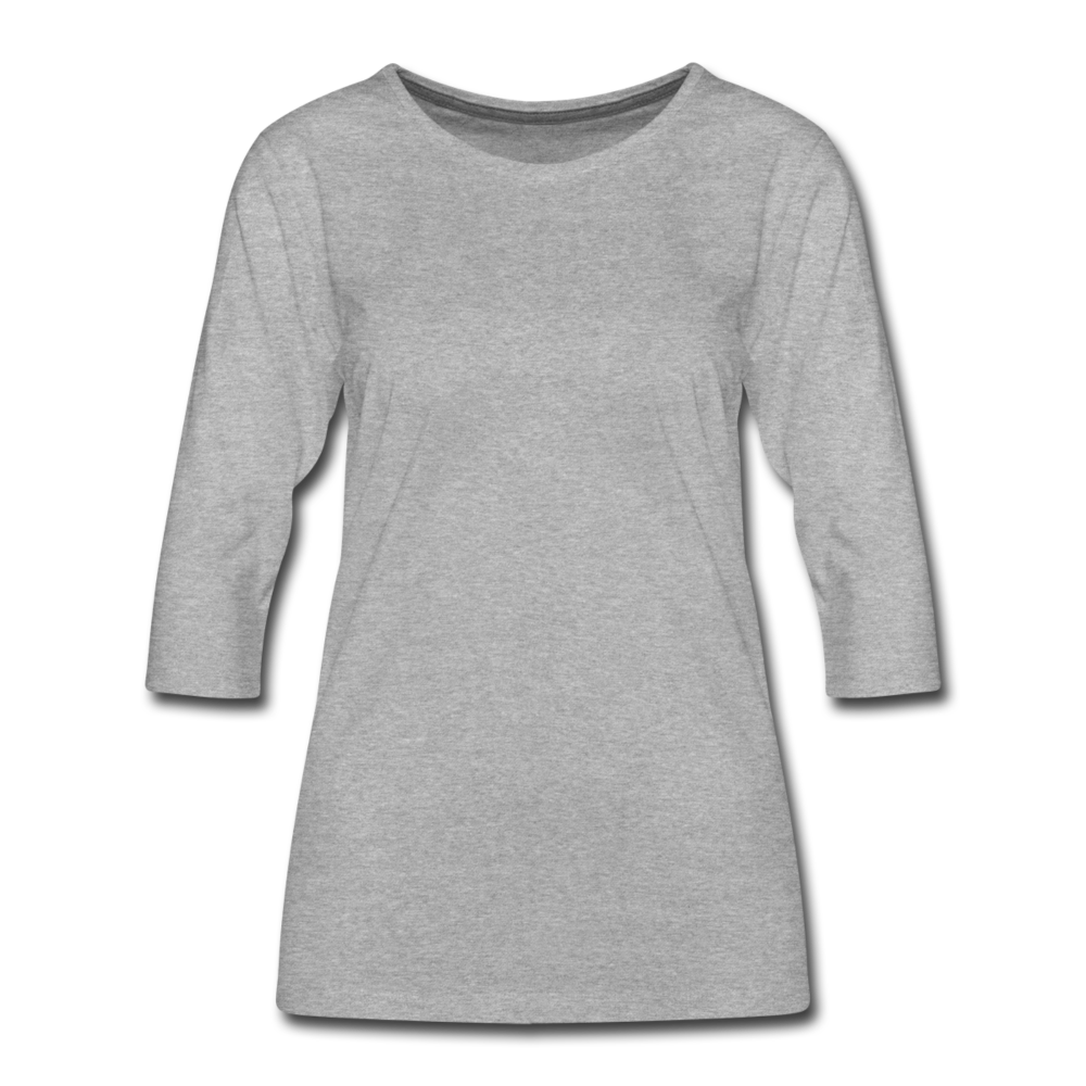Women's Premium 3/4-Sleeve T-Shirt - heather grey
