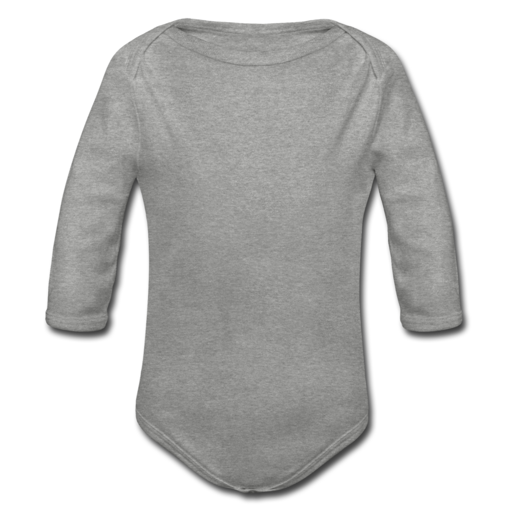 Organic Longsleeve Baby Bodysuit - heather grey