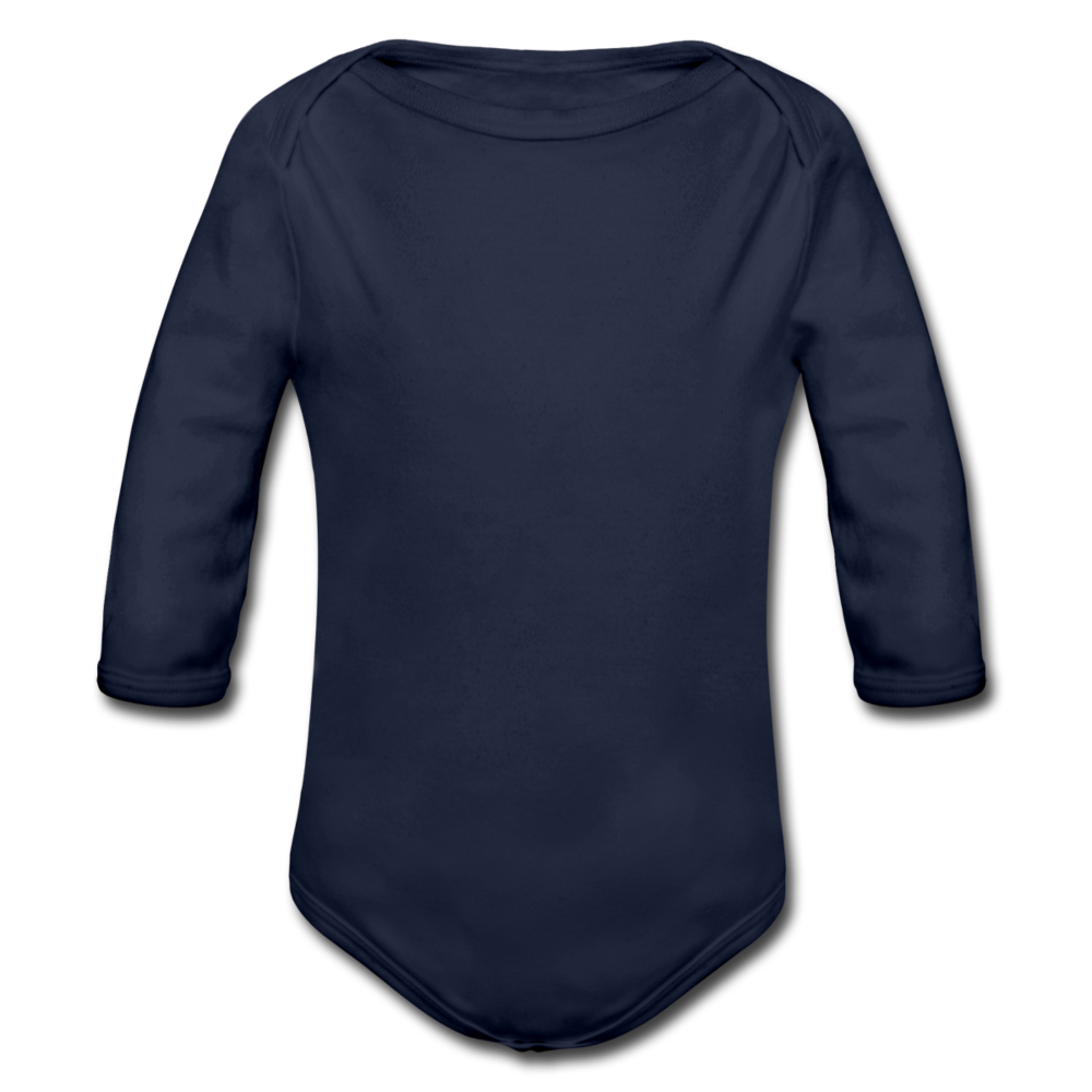 Organic Longsleeve Baby Bodysuit - dark navy