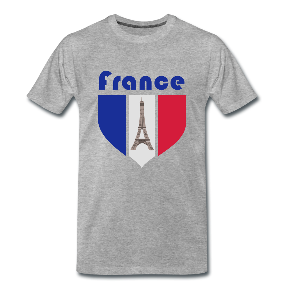 Männer Premium T-Shirt | France 🏆 - Grau meliert