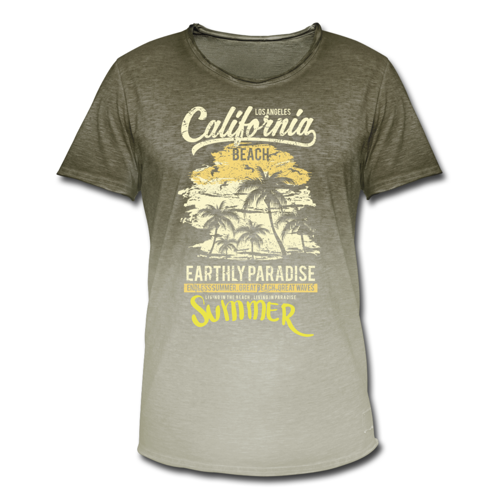 T-Shirt | California BEACH Summer 🏆 - Dip Dye Khaki