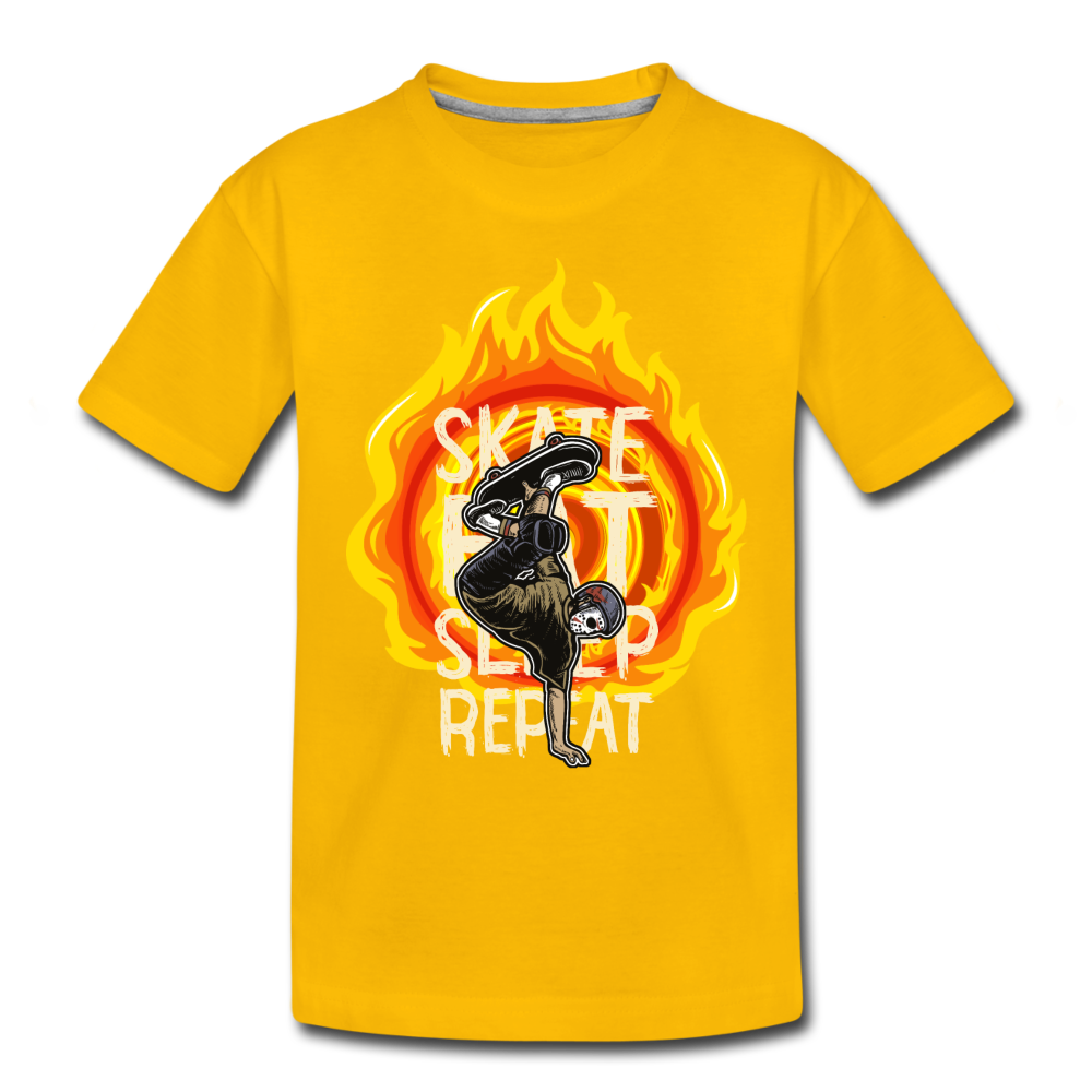 Kinder Premium T-Shirt | SKATE 🏆 - Sonnengelb