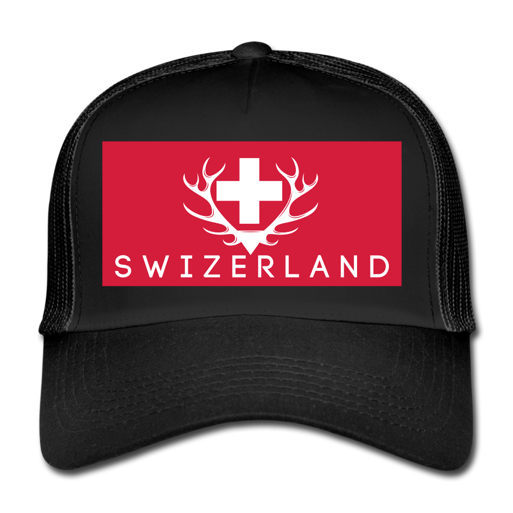 Swizerland Cap 🏆 Bestseller - Schwarz/Schwarz