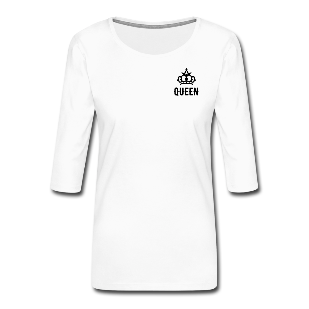 QUEEN Premium 3/4-Arm Shirt - Weiß