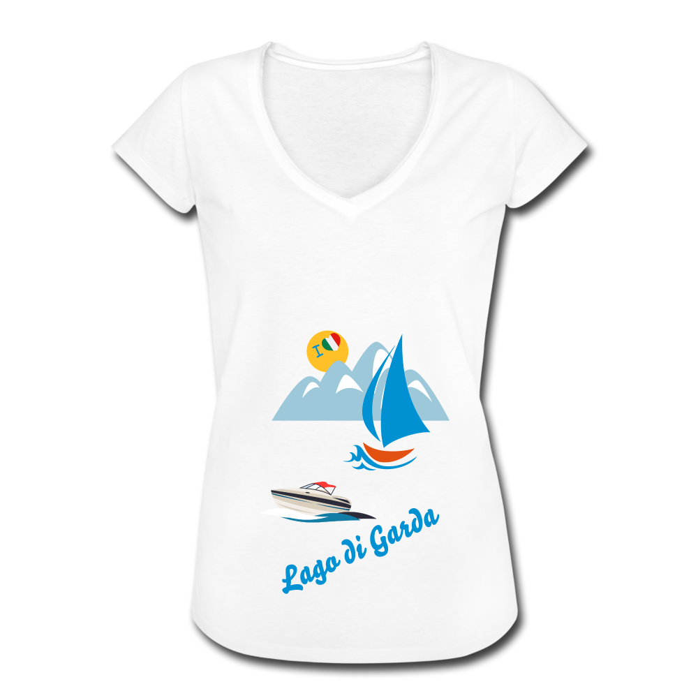 Lago di Garda - Gardasee Vintage Frauen T-Shirt 🏆 Bestseller - Weiß