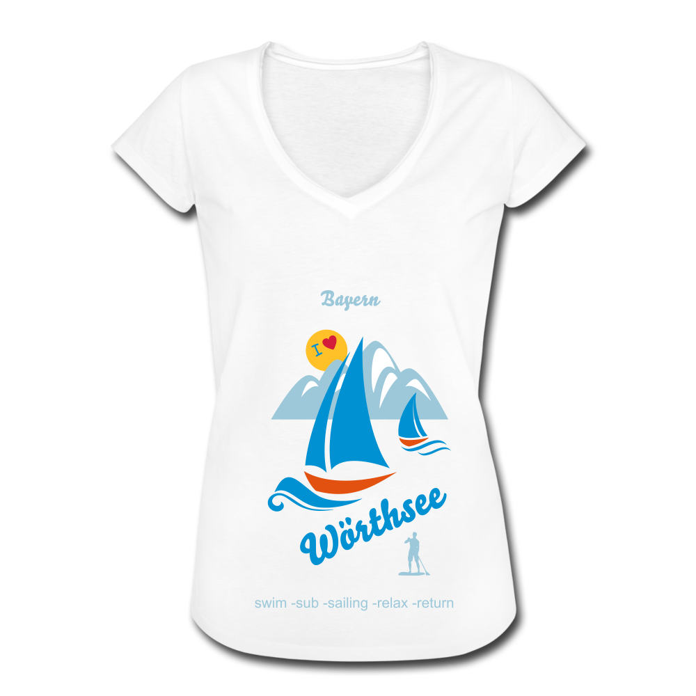 Wörthsee - Frauen Vintage T-Shirt 🏆 Bestseller - Weiß