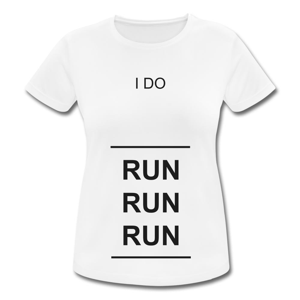 RUN RUN RUN Lauf-Shirt atmungsaktiv - Weiß