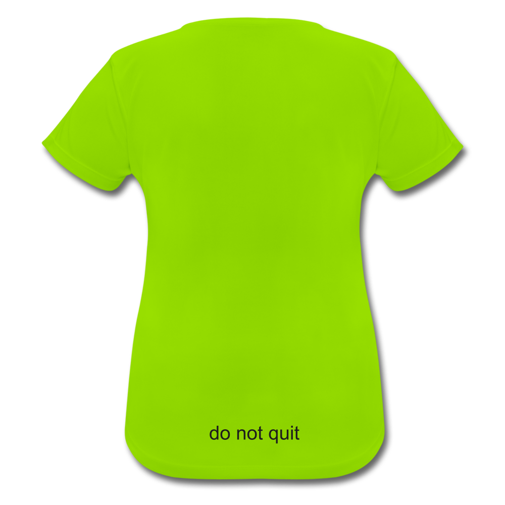 RUN RUN RUN Lauf-Shirt atmungsaktiv - Neongrün