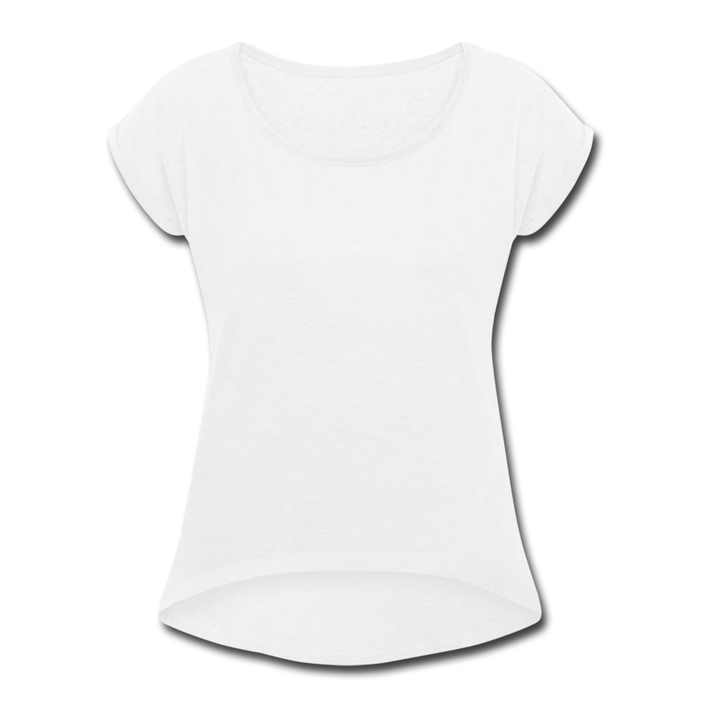 Palmenherz T-Shirt - Kurzärmel mit gerolltem Aufschlag - Weiß
