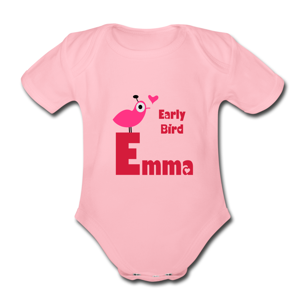 Emma - Baby Bio-Kurzarm-Body - Hellrosa