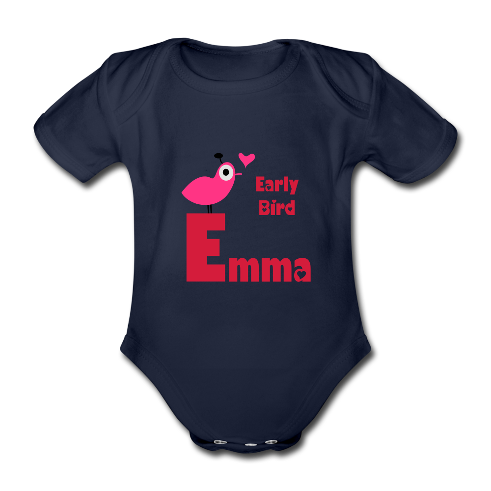Emma - Baby Bio-Kurzarm-Body - Dunkelnavy