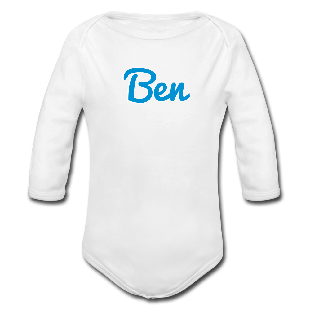 Ben - Baby Bio-Langarm-Body - Weiß