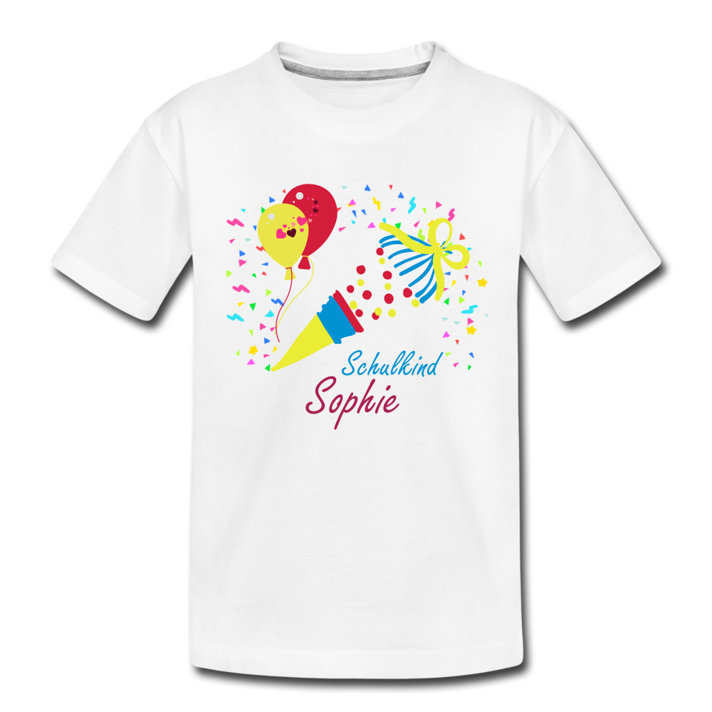 Schulkind Sophie - Premium T-Shirt - Weiß