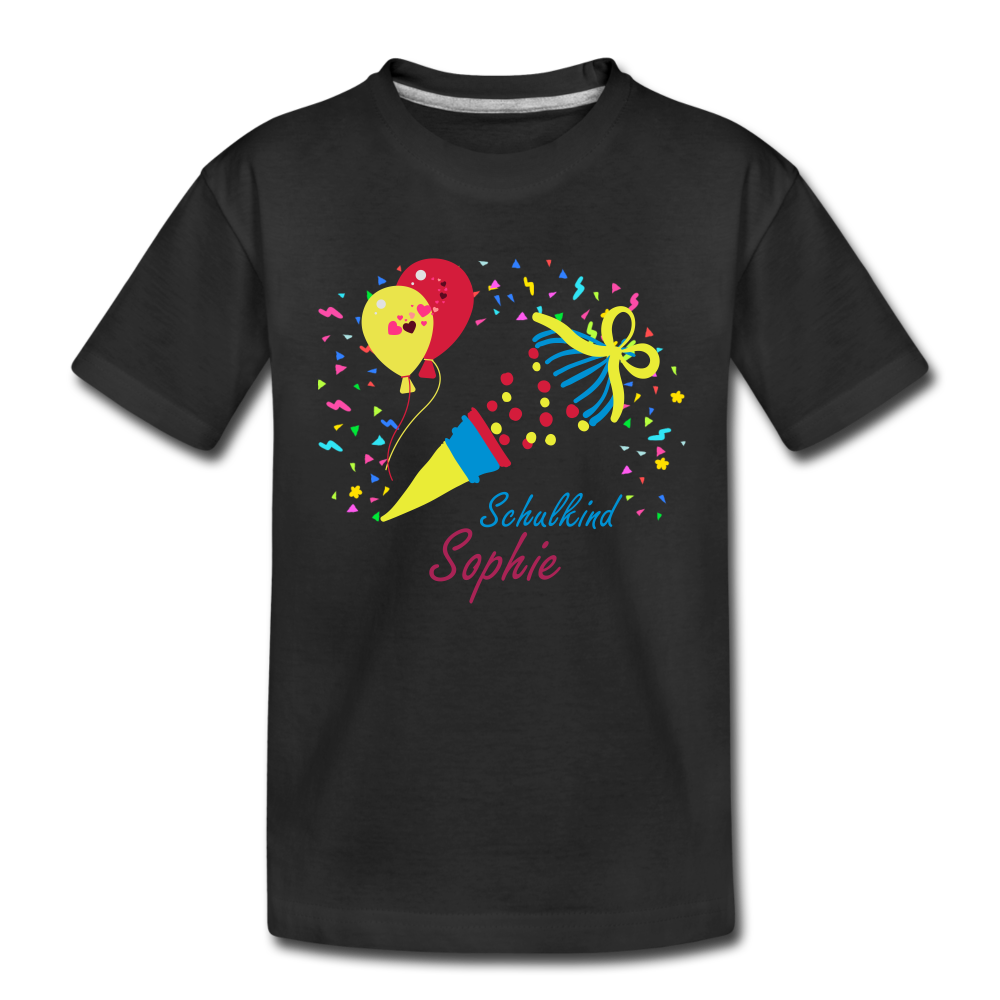 Schulkind Sophie - Premium T-Shirt - Schwarz