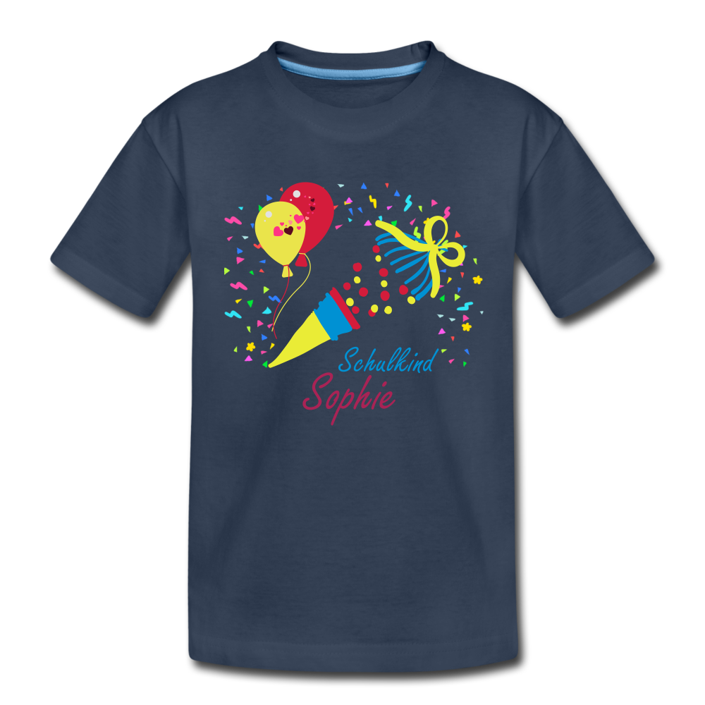 Schulkind Sophie - Premium T-Shirt - Navy