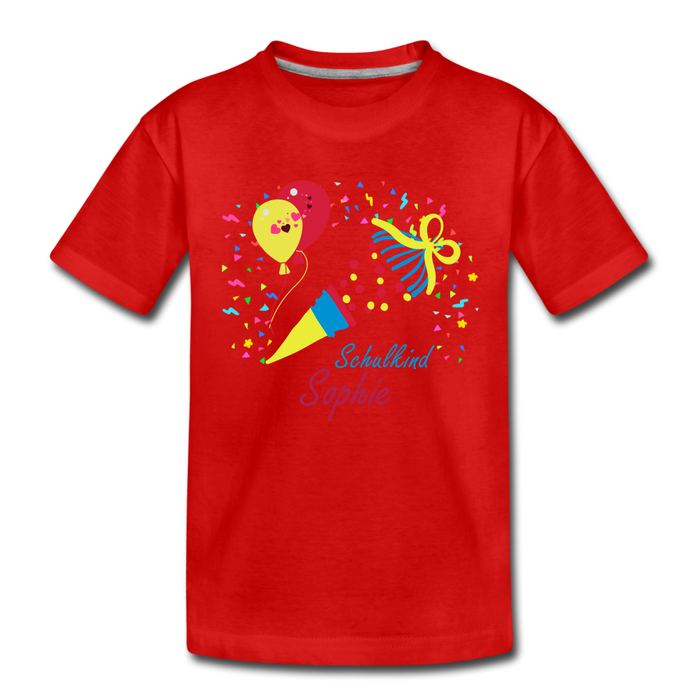 Schulkind Sophie - Premium T-Shirt - Rot
