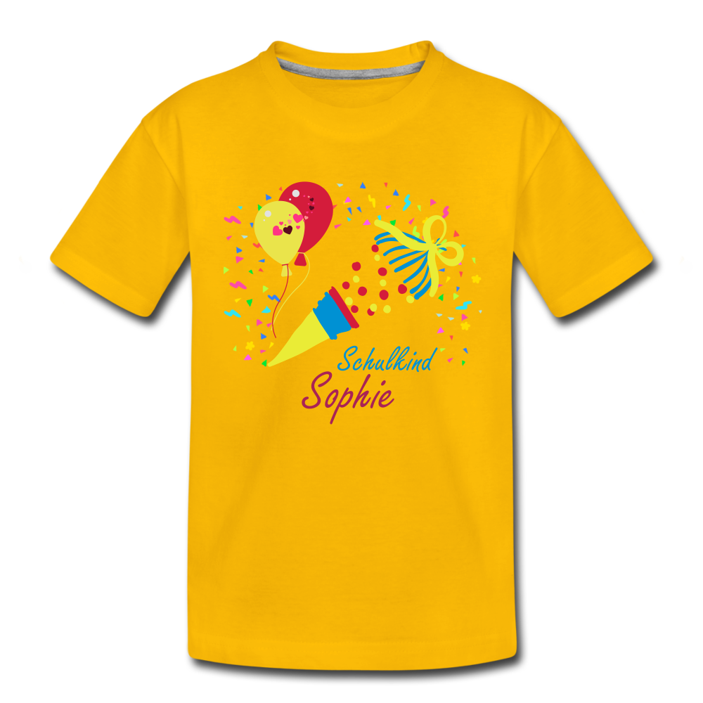 Schulkind Sophie - Premium T-Shirt - Sonnengelb