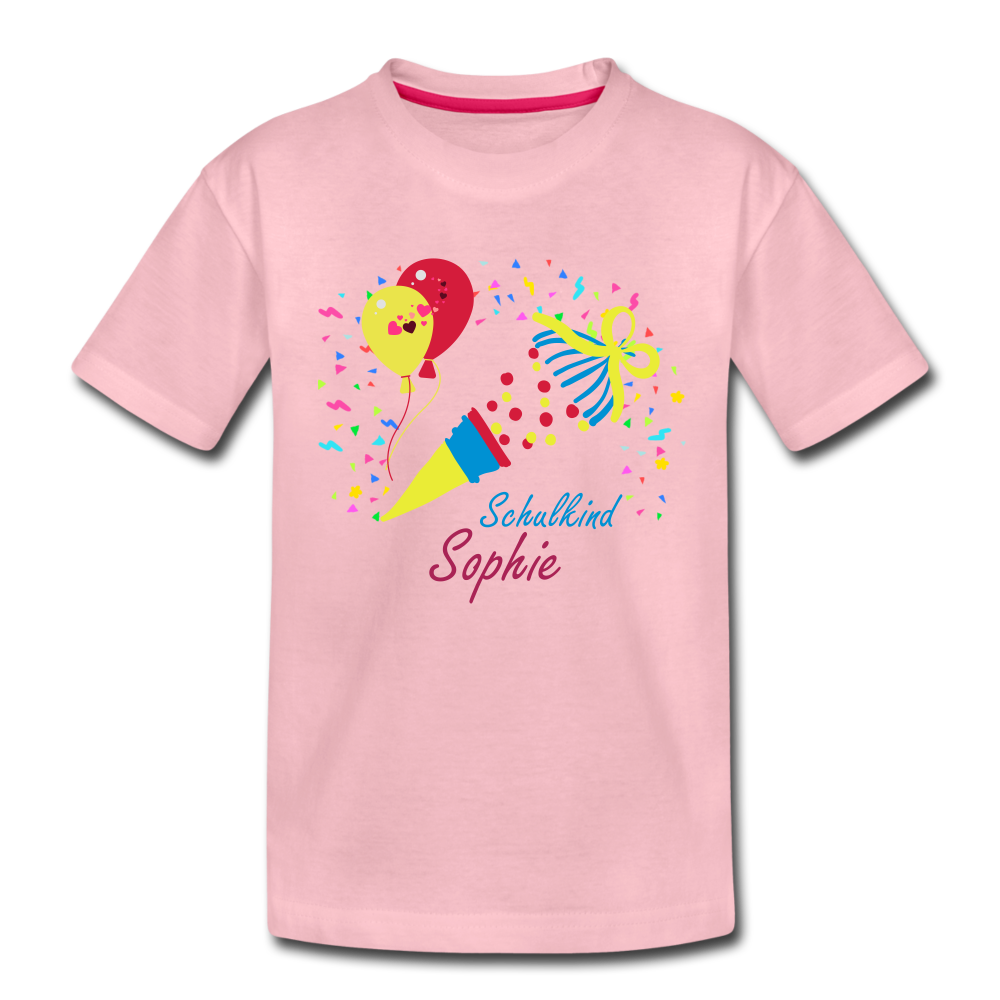 Schulkind Sophie - Premium T-Shirt - Hellrosa