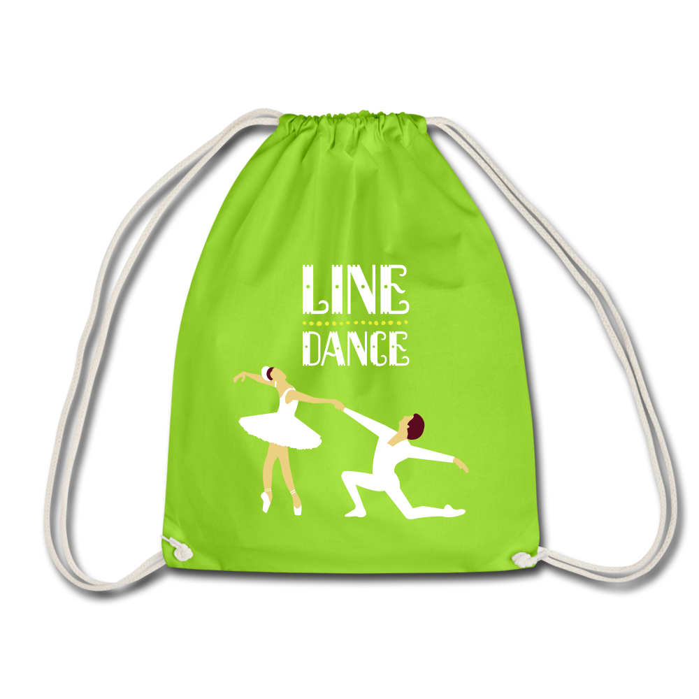 Turnbeutel "Dance Line" - personalisierbar - Neongrün