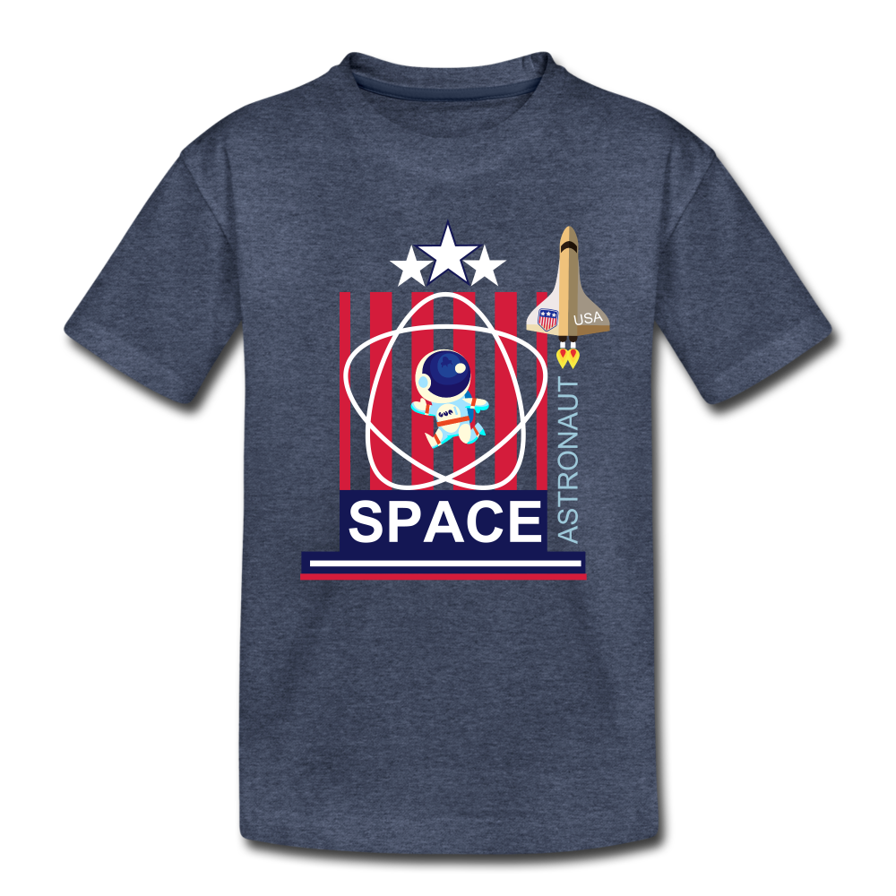 SPACE Astronaut - Kinder Premium T-Shirt - Blau meliert