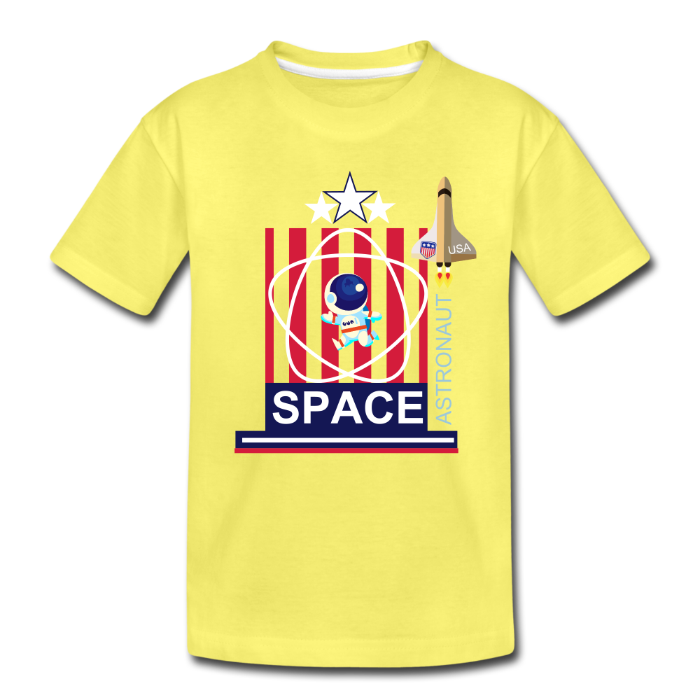 SPACE Astronaut - Kinder Premium T-Shirt - Gelb