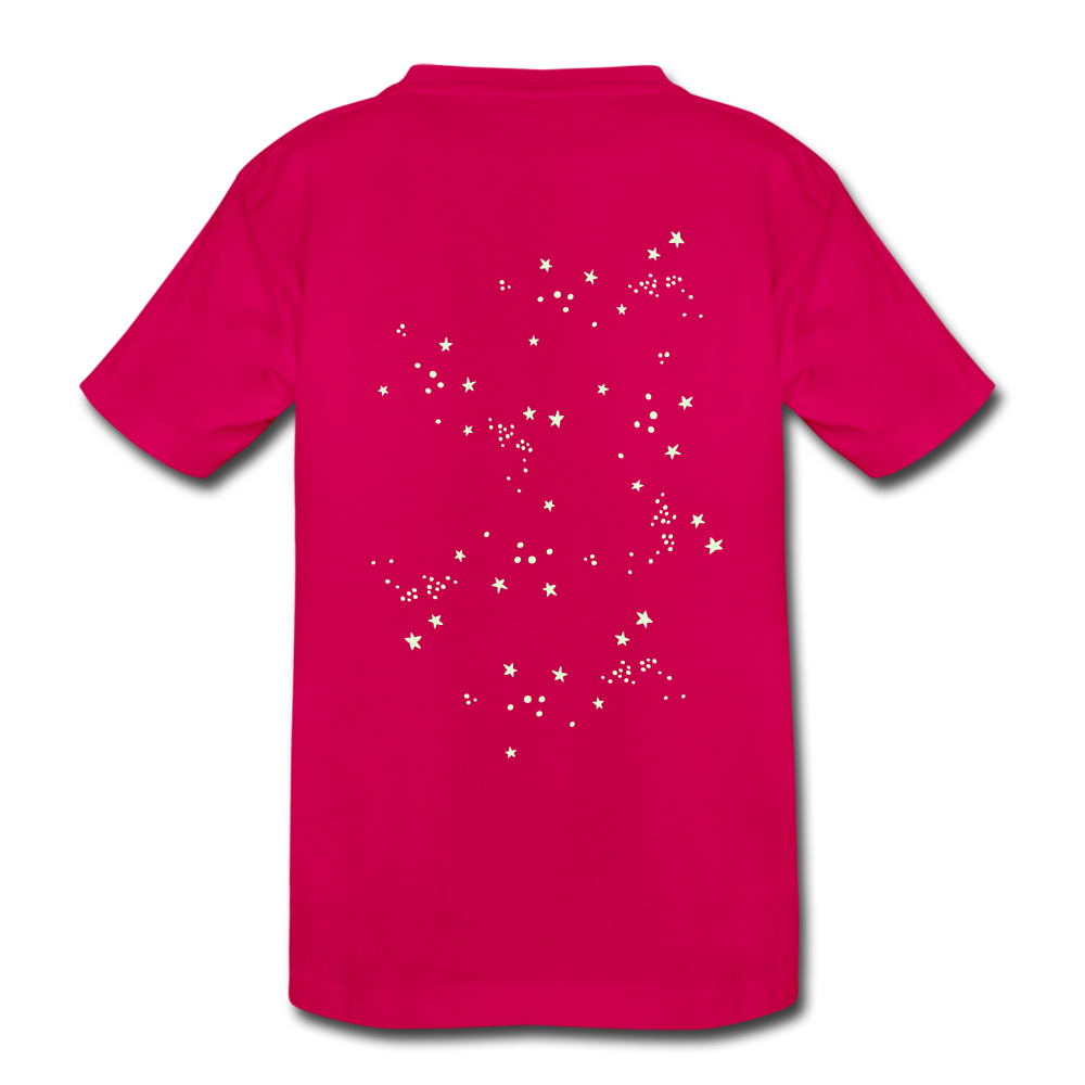 Sternschnuppe - Teenager T-Shirt - dunkles Pink