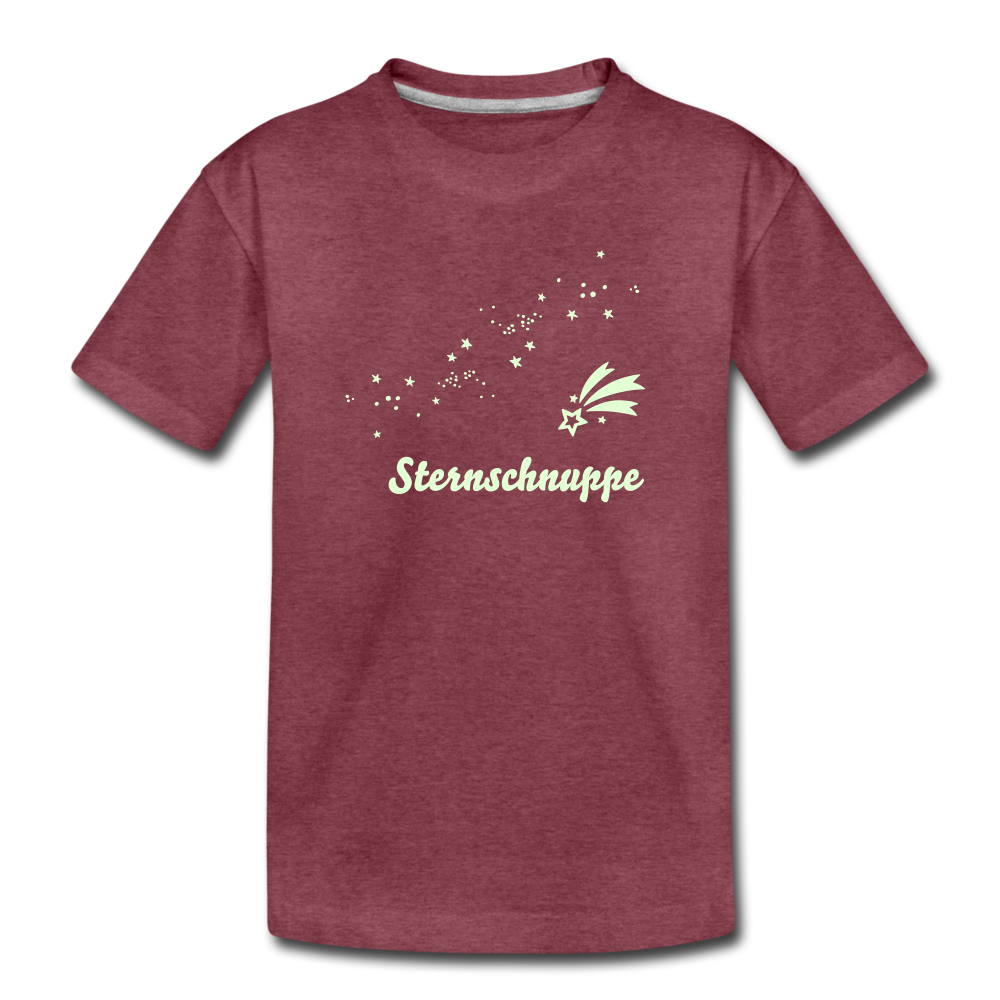 Sternschnuppe - Teenager T-Shirt - Bordeauxrot meliert