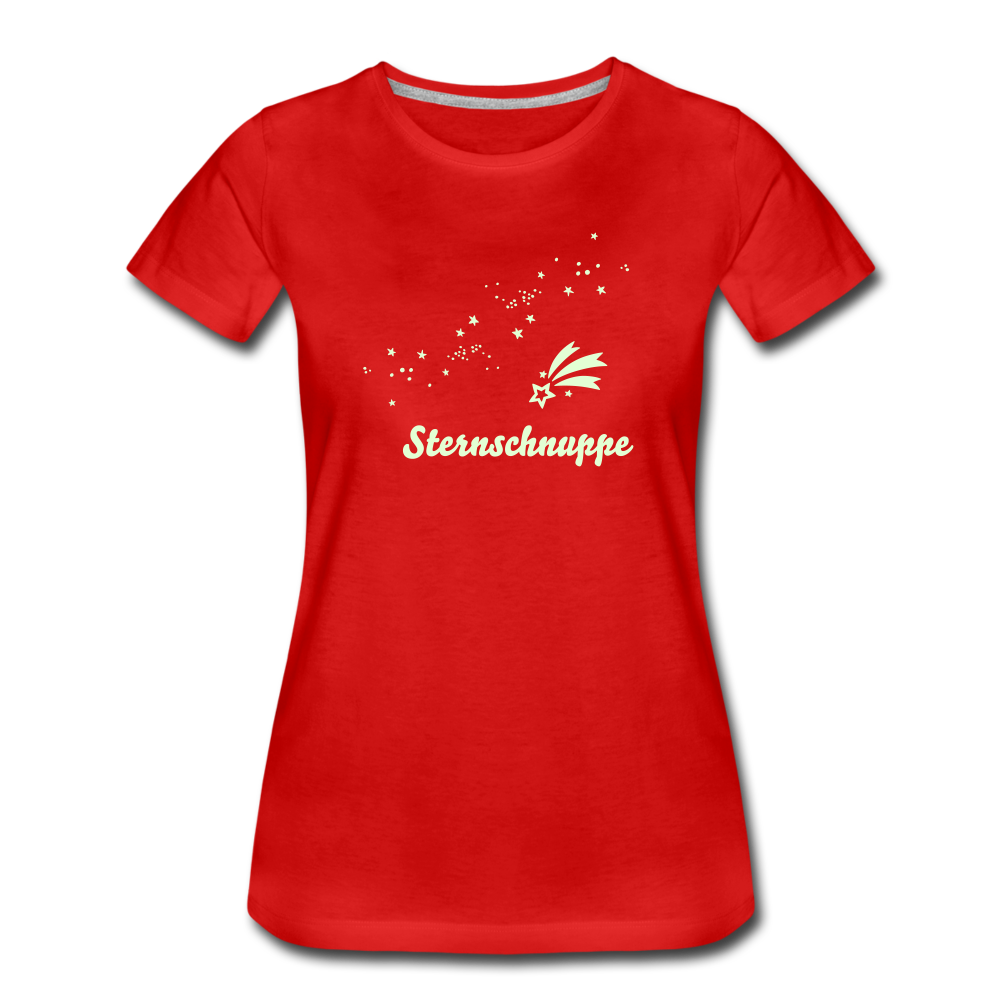 Sternschnuppe T-Shirt - leuchtet im Dunklen - Rot