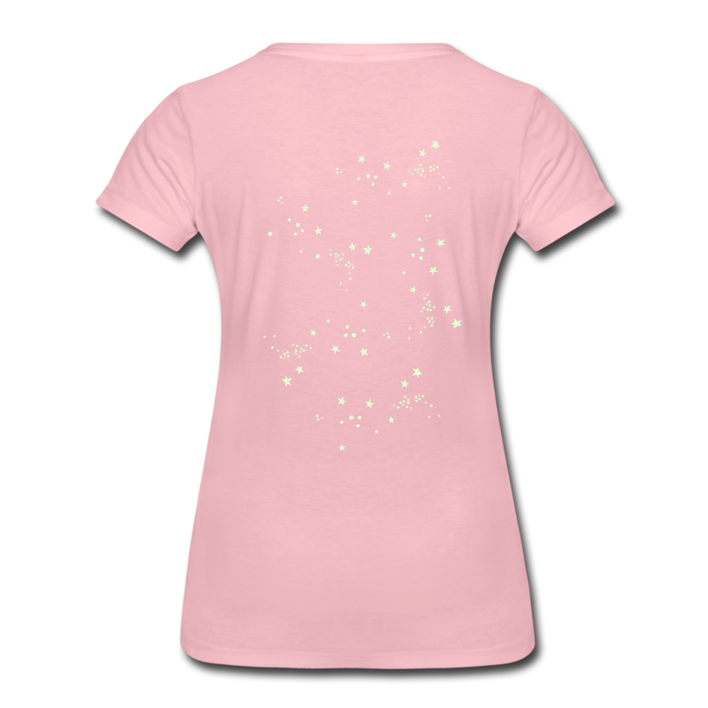 Sternschnuppe T-Shirt - leuchtet im Dunklen - Hellrosa