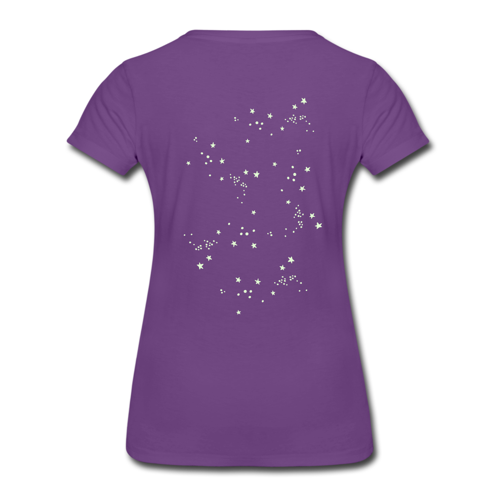Sternschnuppe T-Shirt - leuchtet im Dunklen - Lila