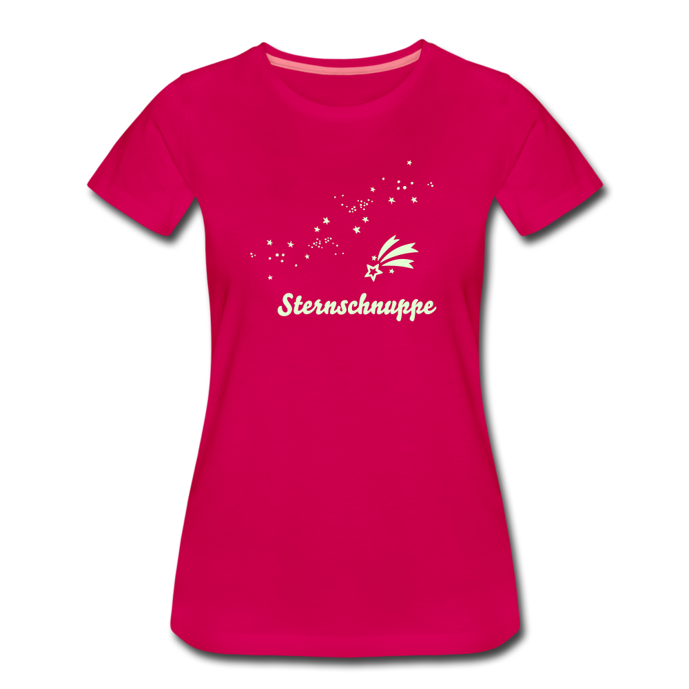 Sternschnuppe T-Shirt - leuchtet im Dunklen - dunkles Pink