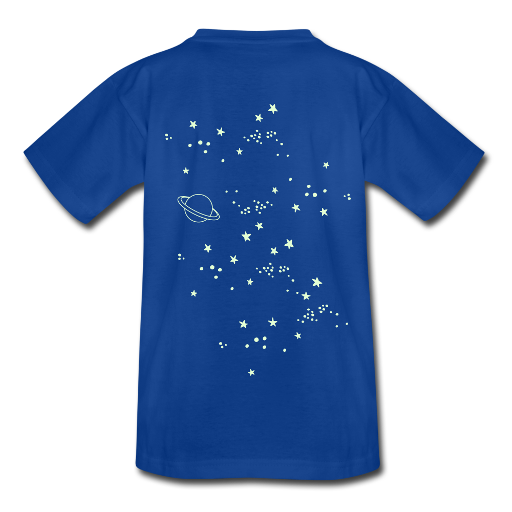 Sternschnuppern - Teenager T-Shirt - leuchtet im Dunklen - Royalblau
