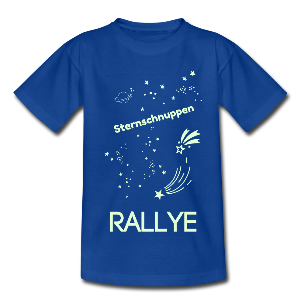 Sternschnuppen RALLYE - T-Shirt - leuchtet in Dunklen - Royalblau