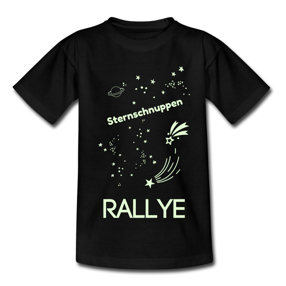 Sternschnuppen RALLYE - T-Shirt - leuchtet in Dunklen - Schwarz