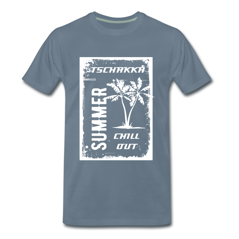 SUMMER CHILL OUT Männer T-Shirt - Blaugrau