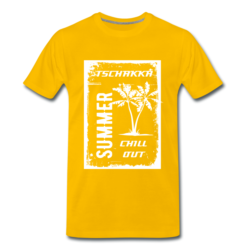 SUMMER CHILL OUT Männer T-Shirt - Sonnengelb