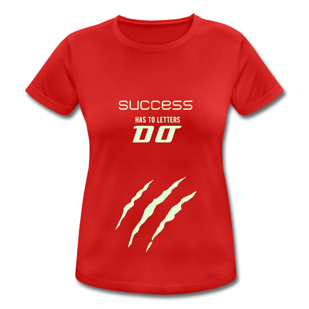 Women Sport Shirt atmungsaktiv & reflektierend - Rot