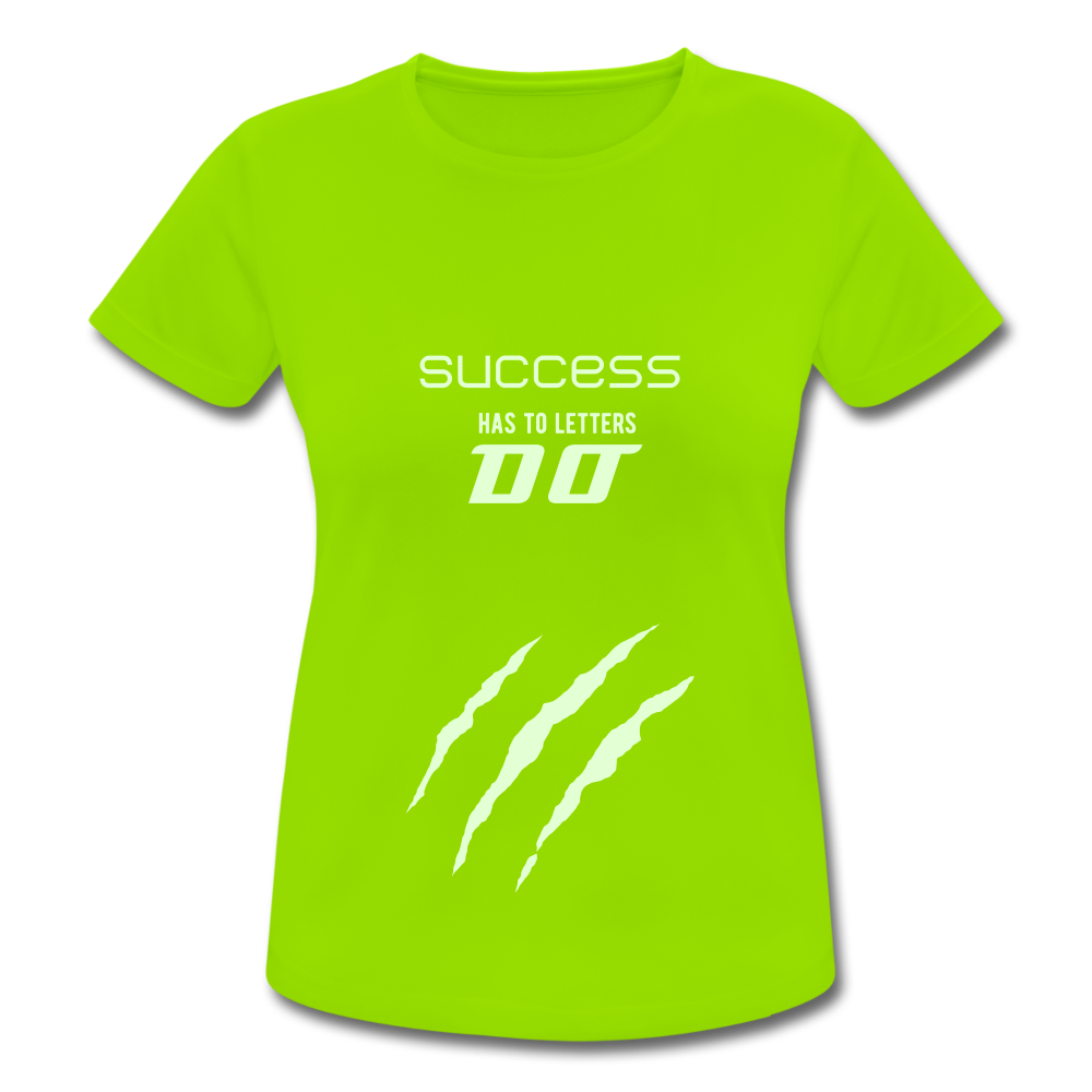 Women Sport Shirt atmungsaktiv & reflektierend - Neongrün