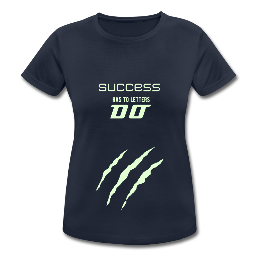 Women Sport Shirt atmungsaktiv & reflektierend - Dunkelnavy