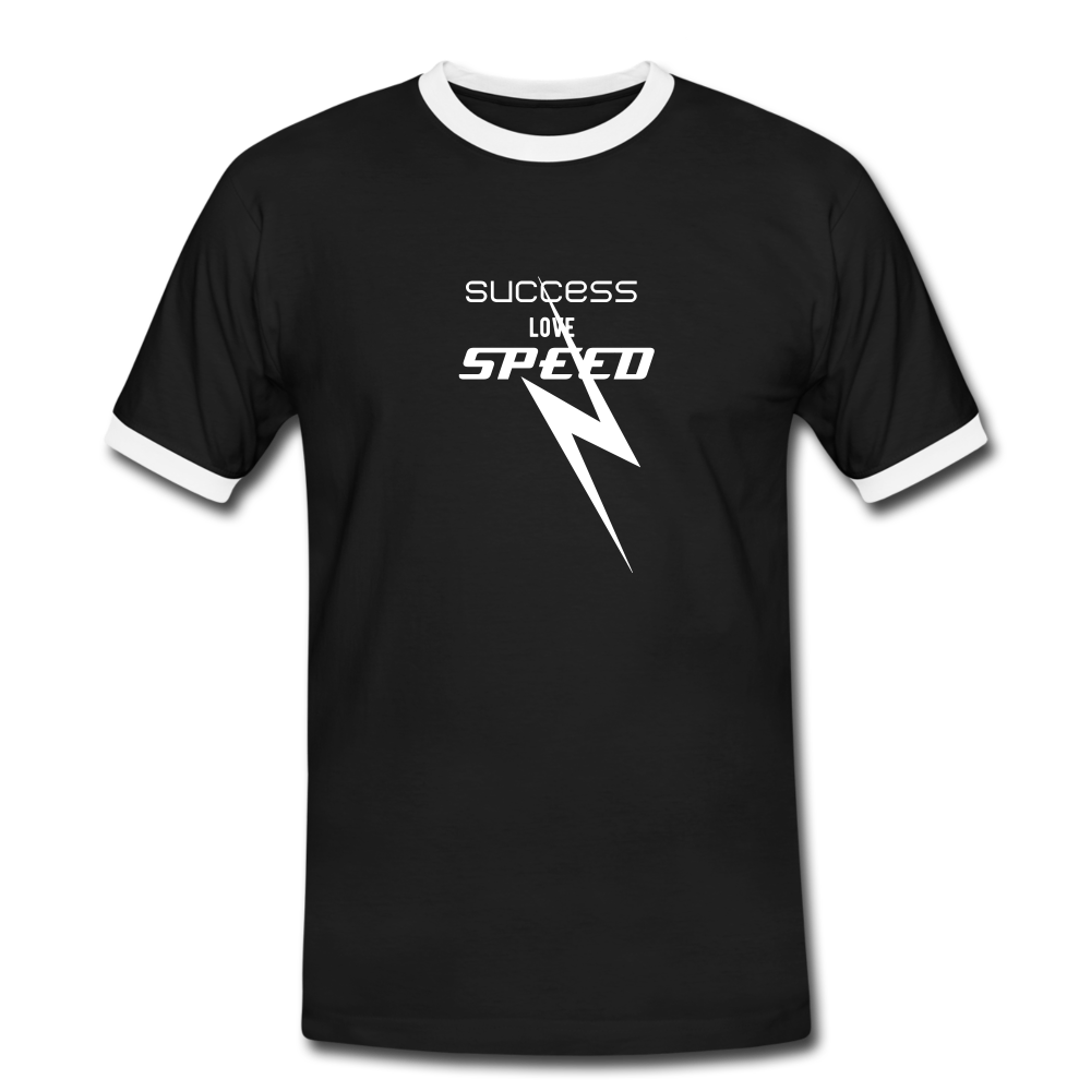 Success love Speed - Männer T-Shirt - Schwarz/Weiß
