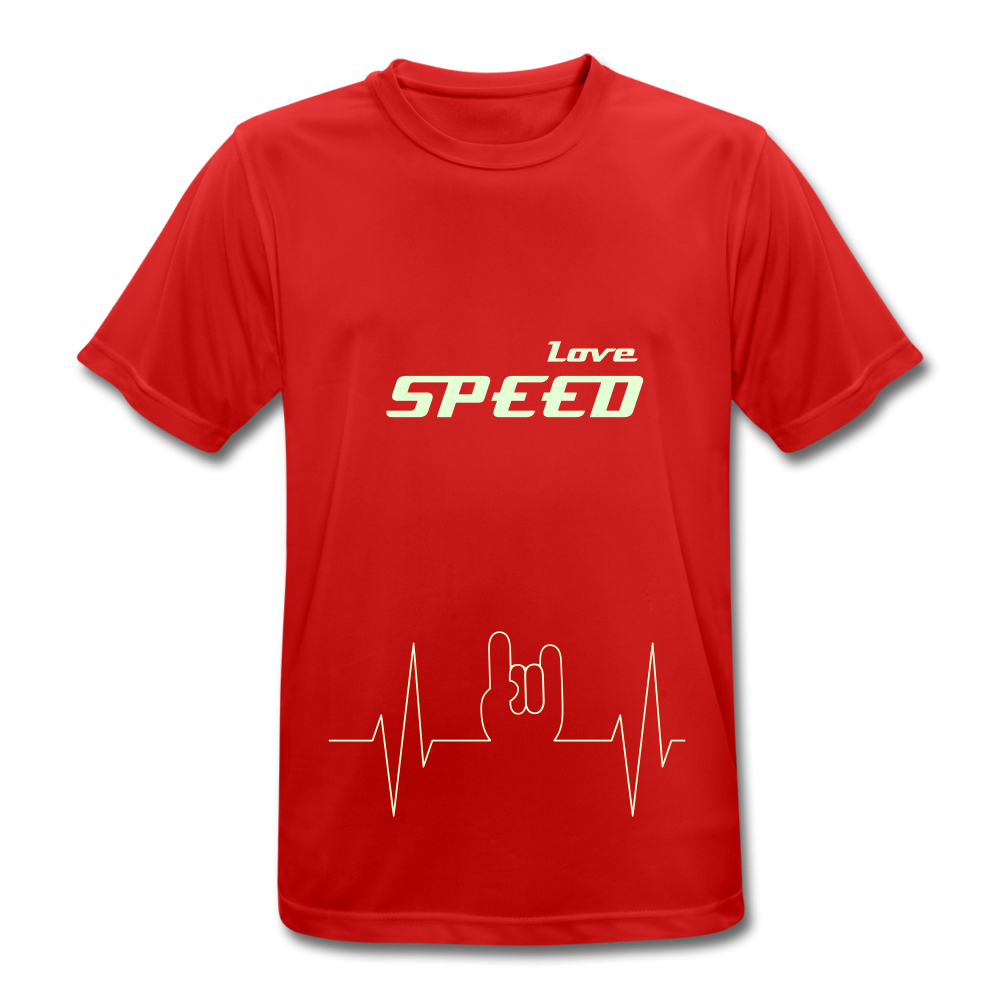 Männer Sport-Shirt atmungsaktiv & leuchtend - Rot