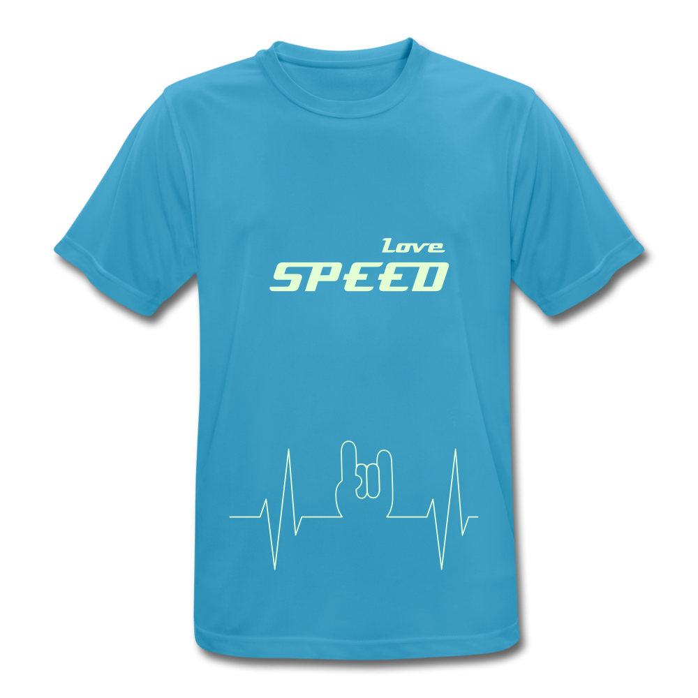 Männer Sport-Shirt atmungsaktiv & leuchtend - Saphirblau