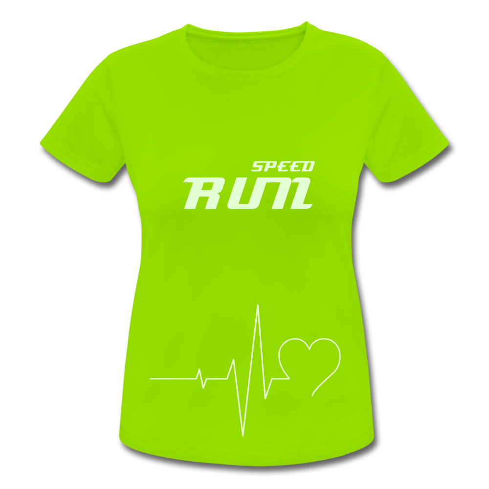 Frauen Sport-Shirt atmungsaktiv & leuchtend - Neongrün