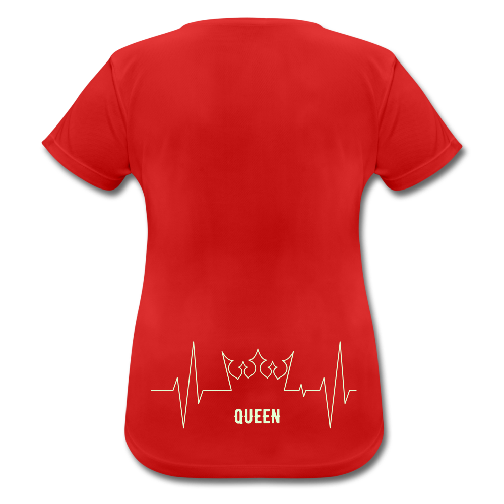 Frauen Sport-Shirt atmungsaktiv & leuchtend - Rot